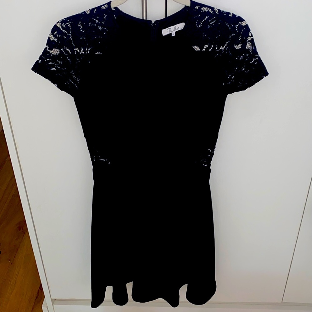 Parker cut out little black dress XS